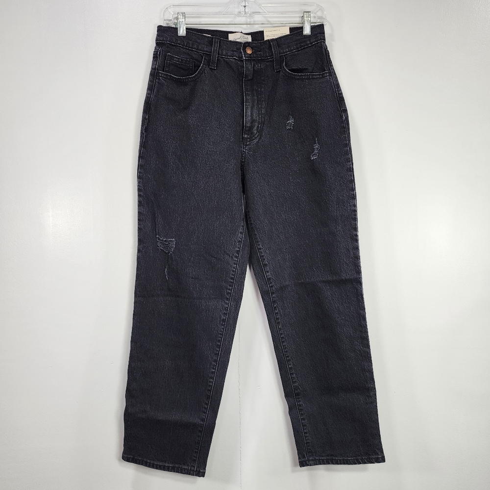 Black straight leg jeans size 8